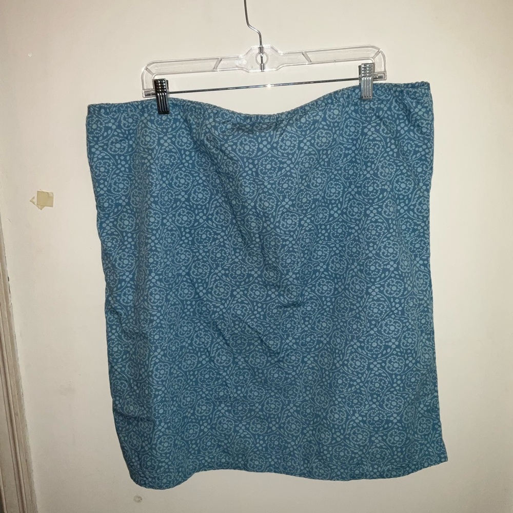 Old Navy Blue Floral Pencil Skirt